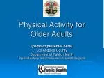 Physical Activity for Older Adults - slide 1