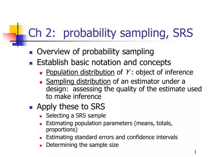 ch 2 probability sampling srs