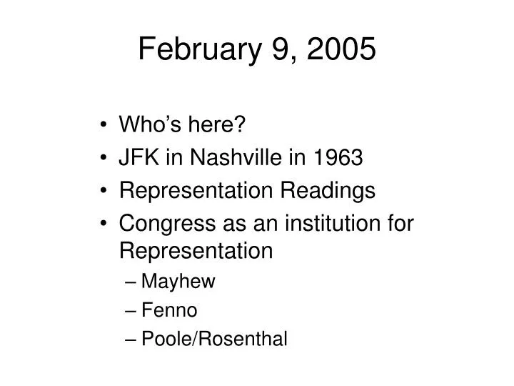 february 9 2005