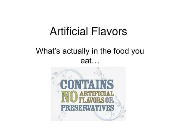 what s actually in the food you eat