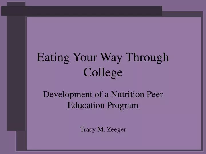 eating your way through college