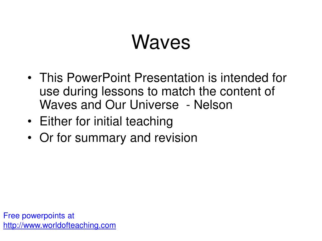 PPT - Waves PowerPoint Presentation, free download - ID:340812