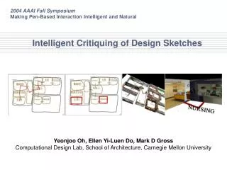 Intelligent Critiquing of Design Sketches