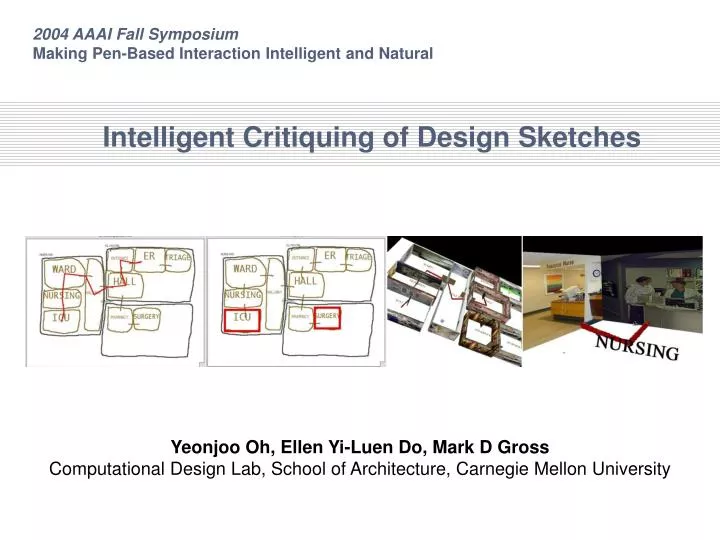 intelligent critiquing of design sketches