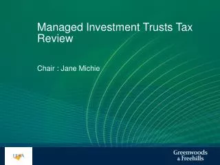 Managed Investment Trusts Tax Review