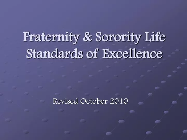 fraternity sorority life standards of excellence