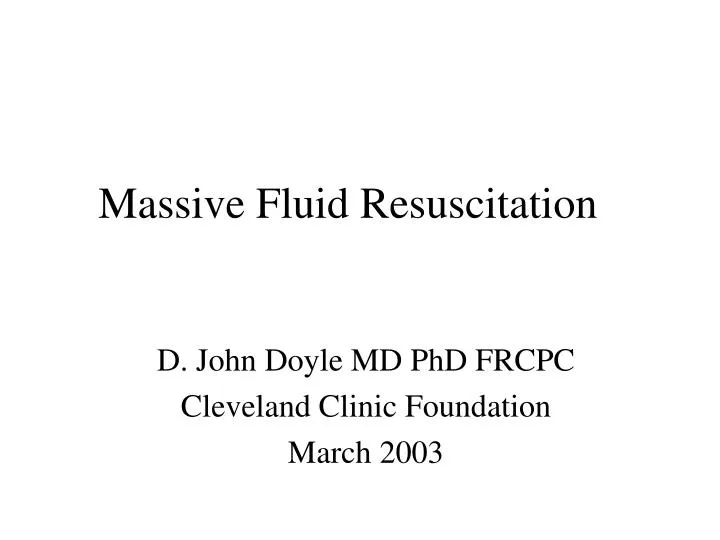 massive fluid resuscitation