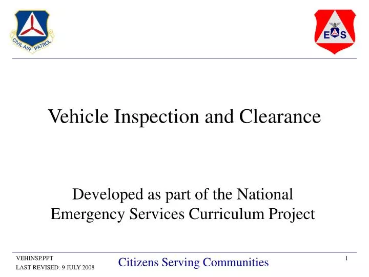vehicle inspection and clearance