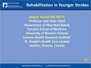 Rehabilitation in Younger Strokes