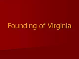 Founding of Virginia