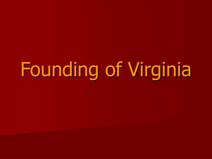 founding of virginia