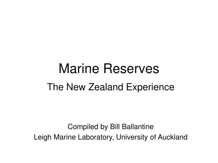 marine reserves