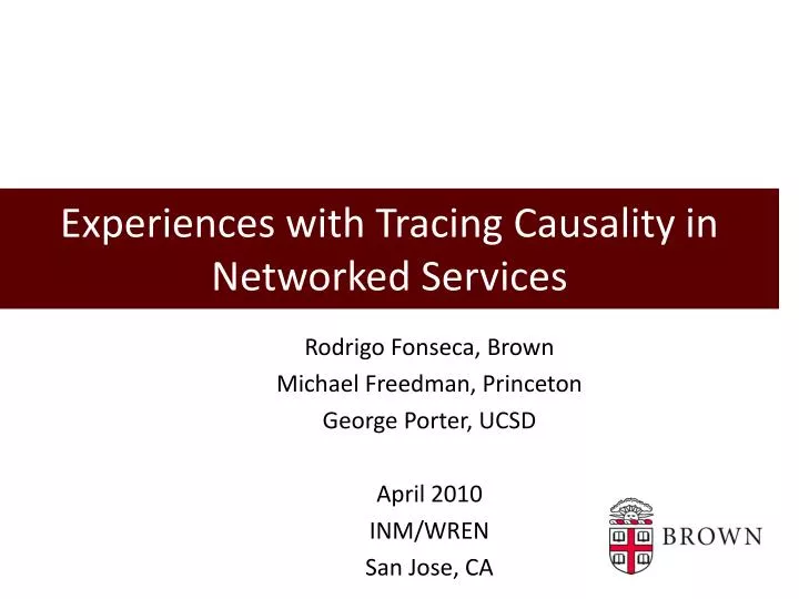 experiences with tracing causality in networked services