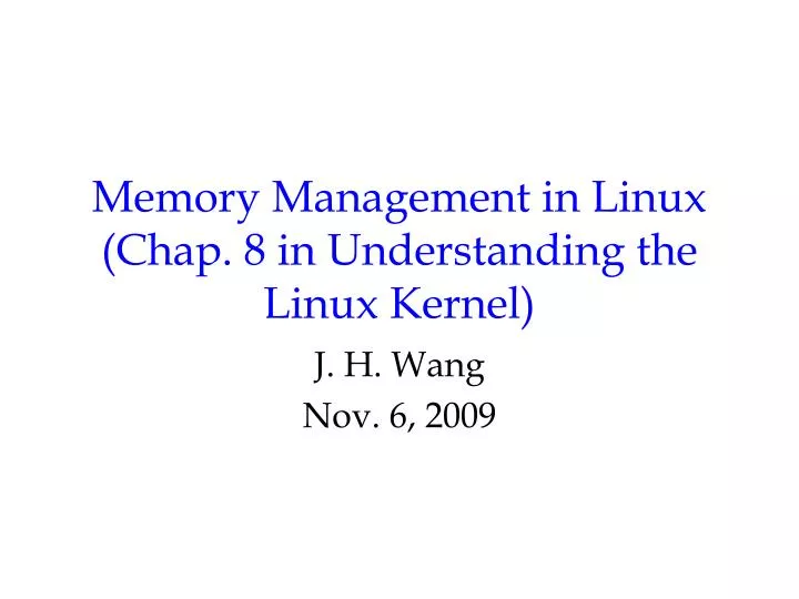 memory management in linux chap 8 in understanding the linux kernel