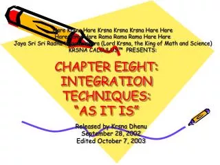 CHAPTER EIGHT: INTEGRATION TECHNIQUES: “AS IT IS”