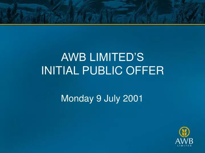 awb limited s initial public offer
