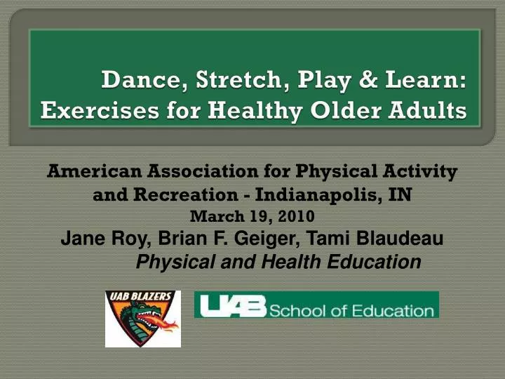 dance stretch play learn exercises for healthy older adults