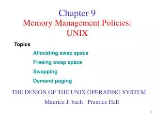 Memory Management Policies: UNIX