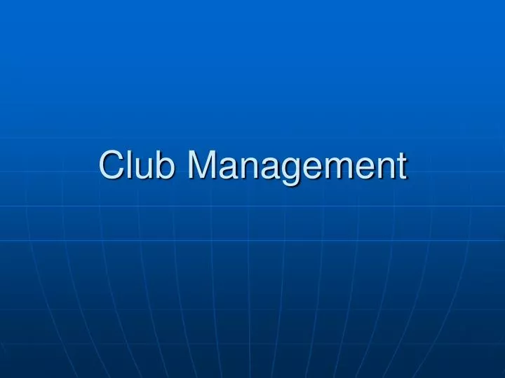 club management