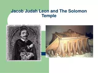 Jacob Judah Leon and The Solomon Temple