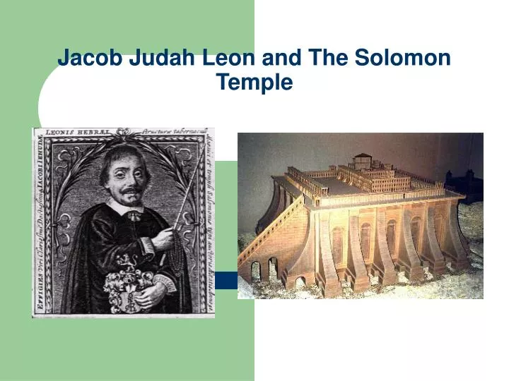 jacob judah leon and the solomon temple