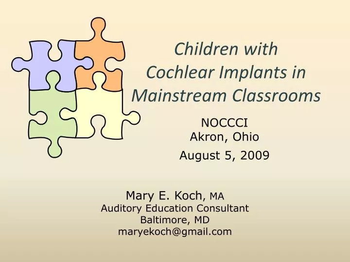 children with cochlear implants in mainstream classrooms