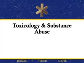 Toxicology &amp; Substance Abuse