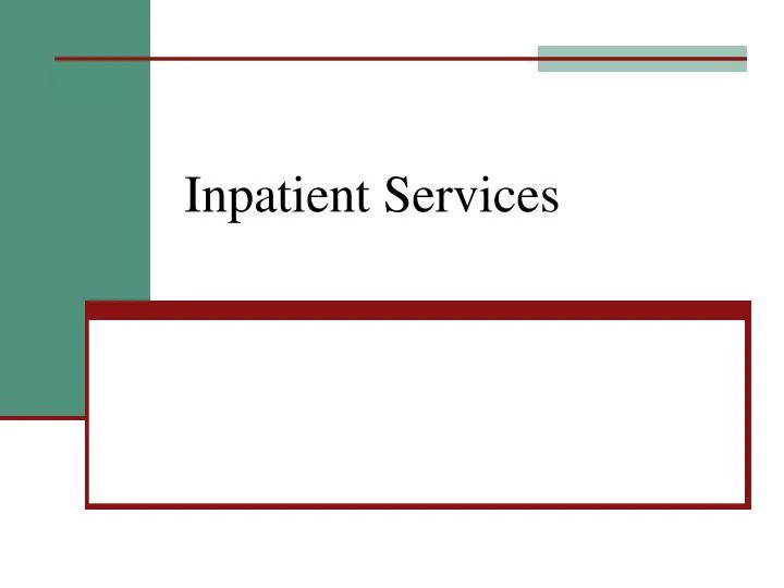 inpatient services