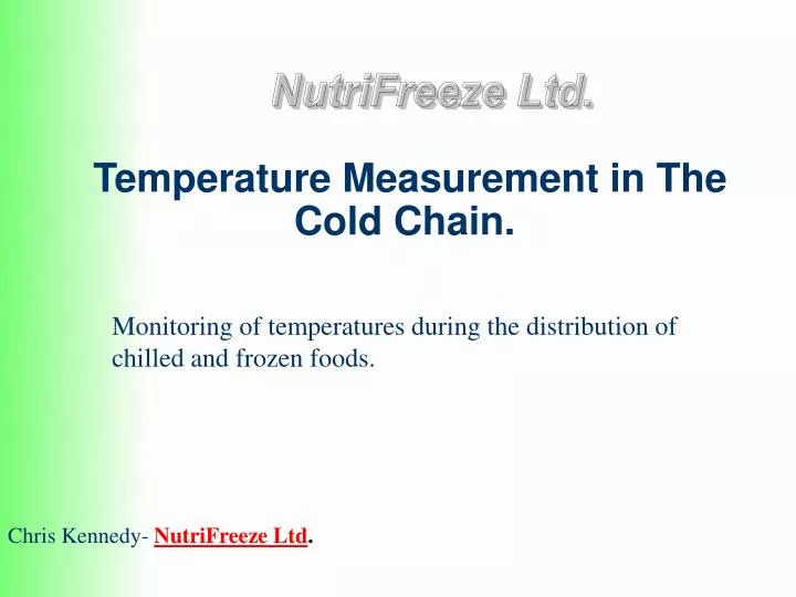 temperature measurement in the cold chain