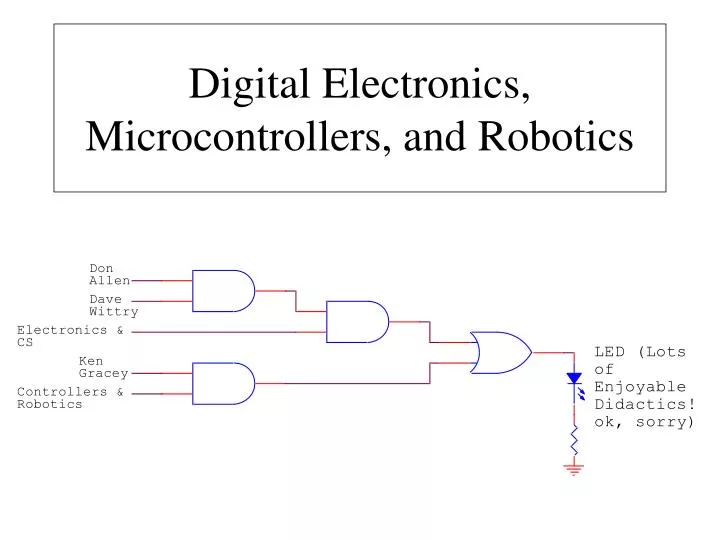 digital electronics microcontrollers and robotics