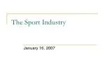 The Sport Industry