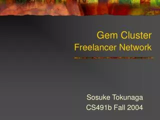 Gem Cluster Freelancer Network