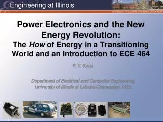Power Electronics and the New Energy Revolution: The How of Energy in a Transitioning World and an Introduction to ECE