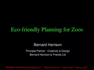 Eco-friendly Planning for Zoos