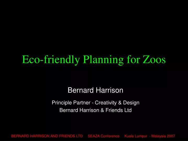 eco friendly planning for zoos