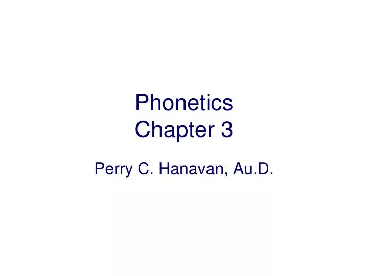 phonetics chapter 3