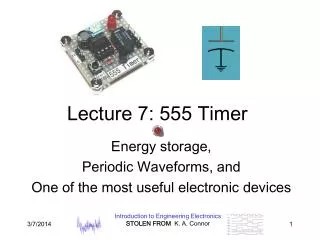 Lecture 7: 555 Timer