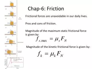 Chap-6: Friction