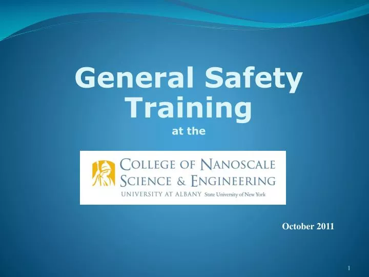 general safety training at the