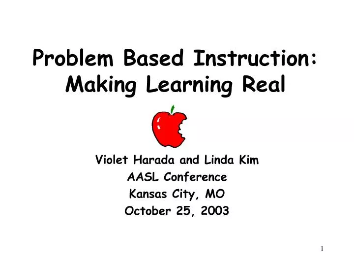 problem based instruction making learning real