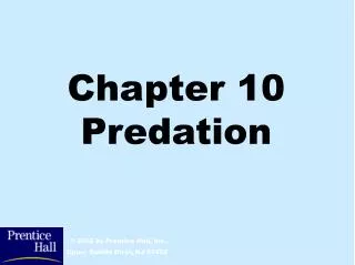 Chapter 10 Predation