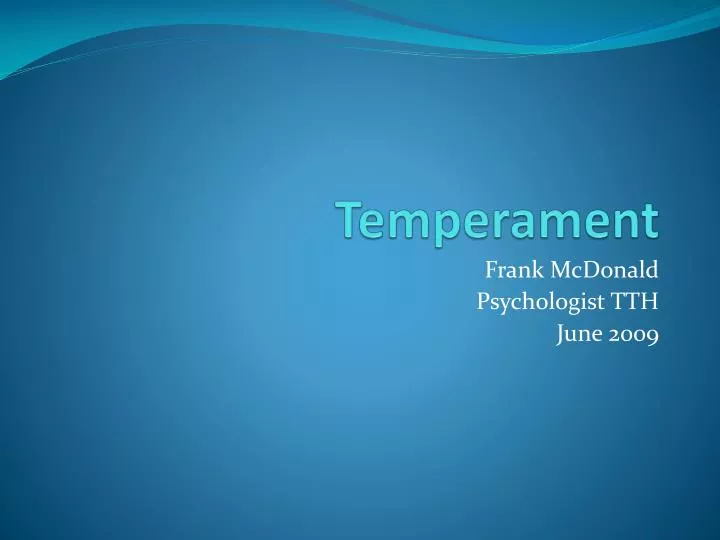 temperament