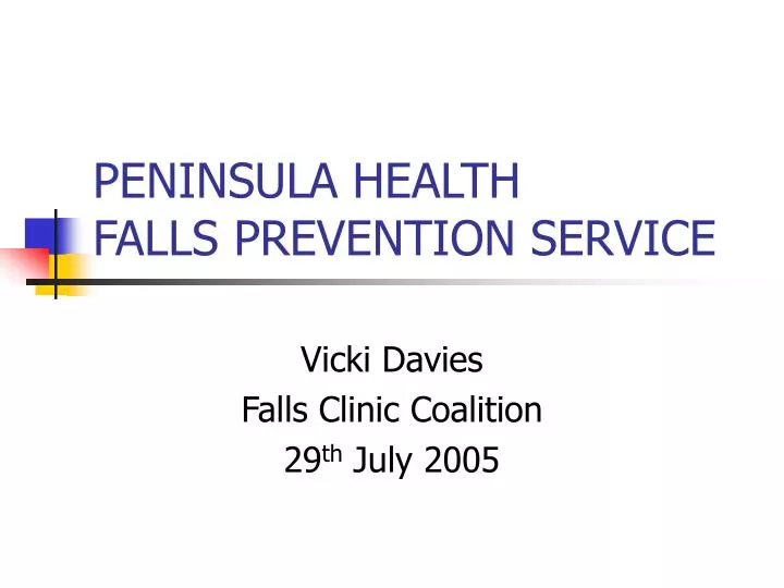 peninsula health falls prevention service