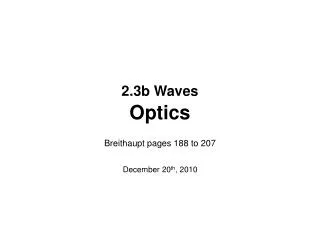 2.3b Waves Optics