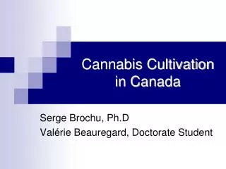 Cannabis Cultivation in Canada
