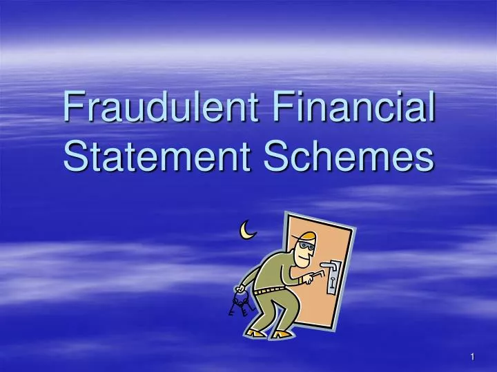 fraudulent financial statement schemes