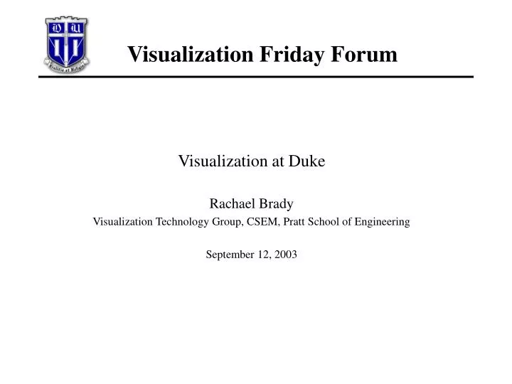visualization friday forum