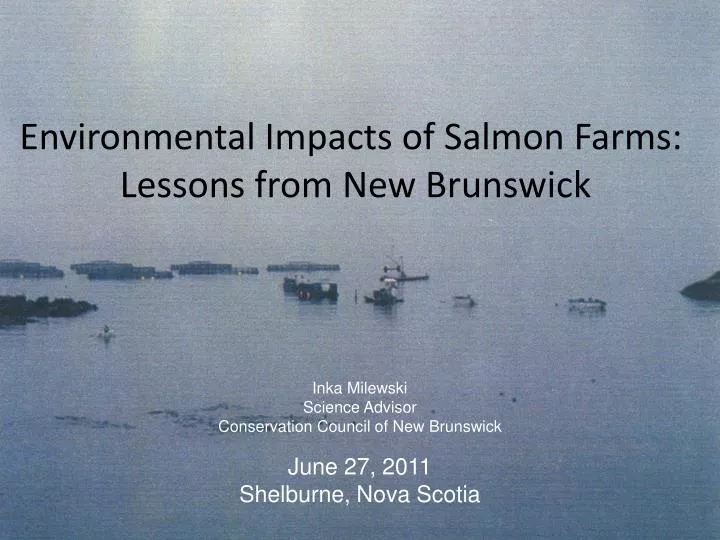 environmental impacts of salmon farms lessons from new brunswick