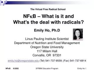 NF k B – What is it and What’s the deal with radicals?