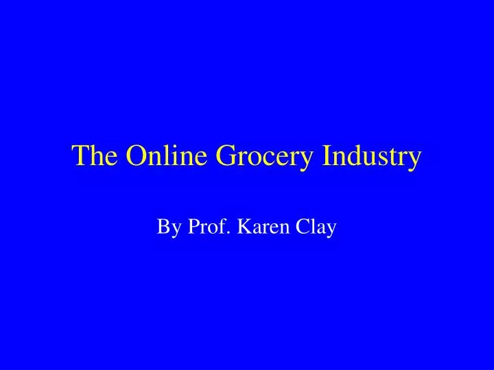 the online grocery industry